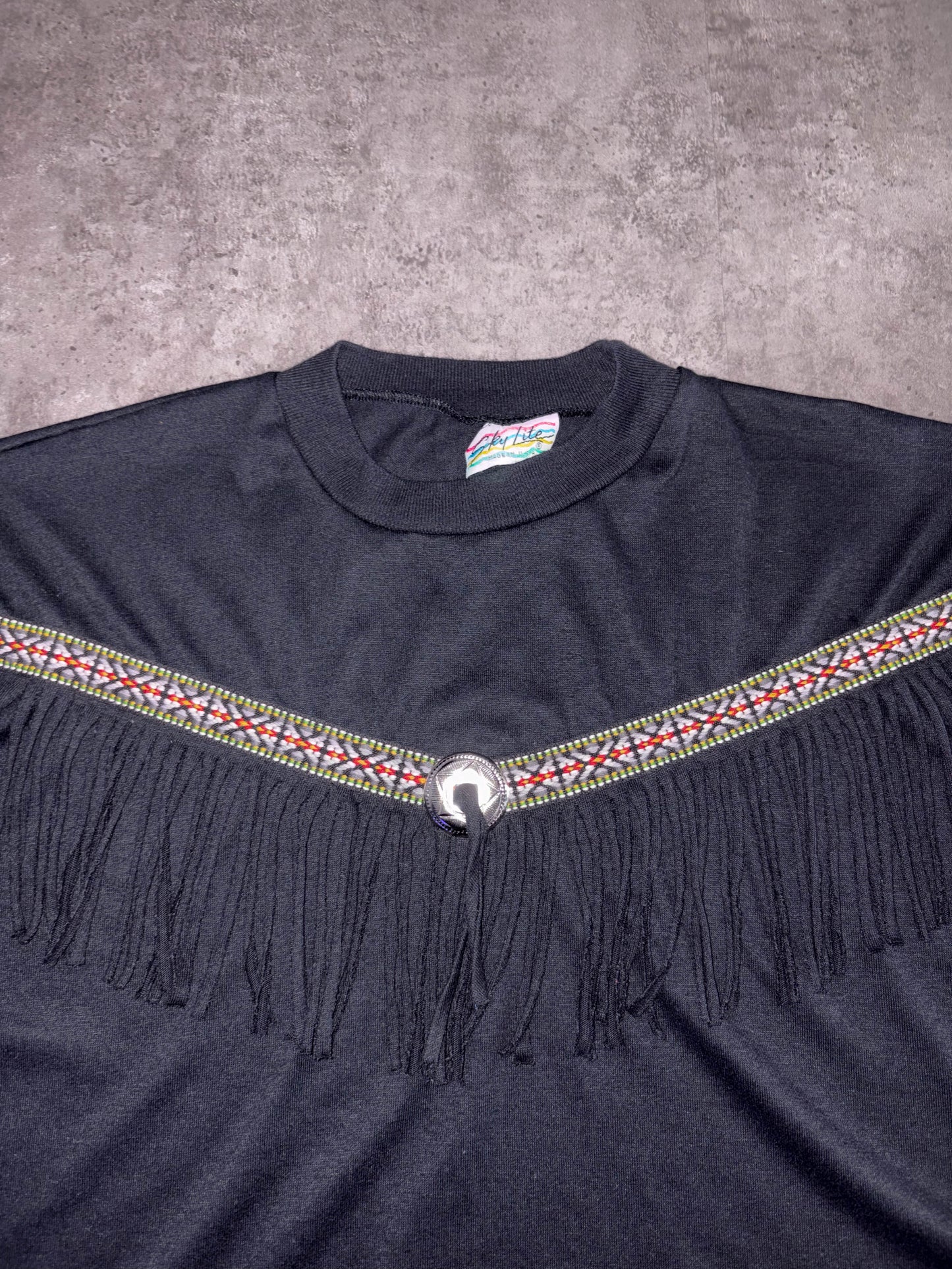 Fringe Cropped Vintage Tee