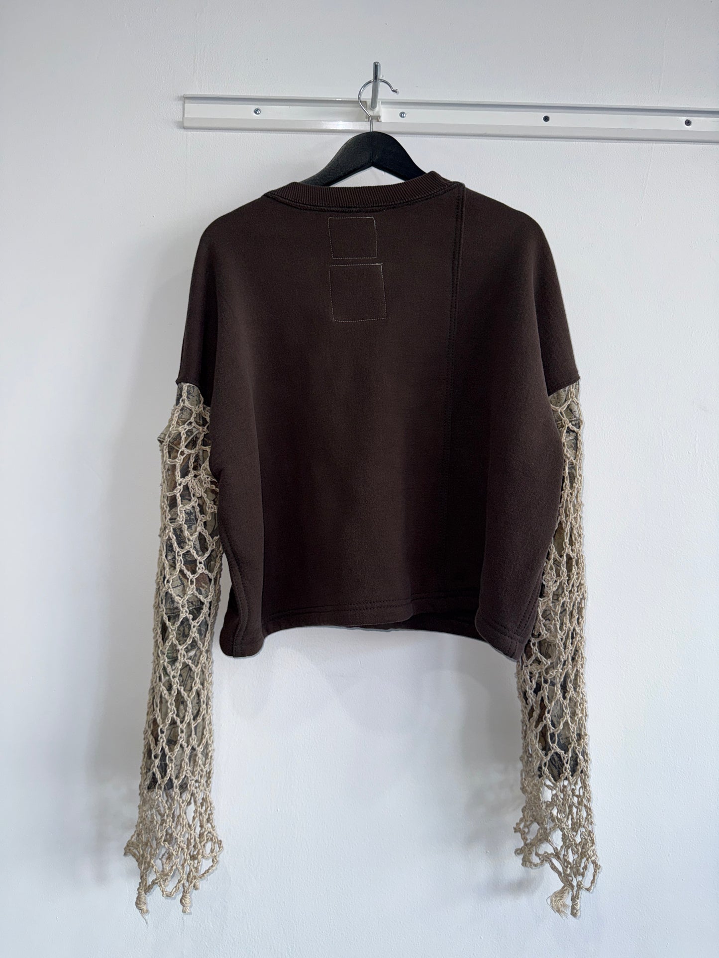 Siyousen Upcycled Mesh Sleeve Sweatshirt