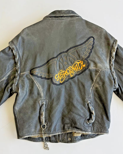 Vintage Robert Comstock Aerosmith Leather Jacket