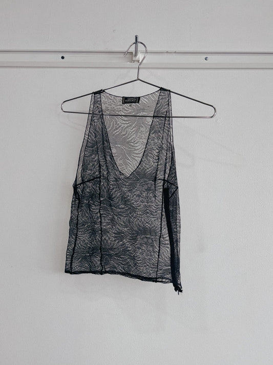 Gianni Versace Vintage Lace Shell Top