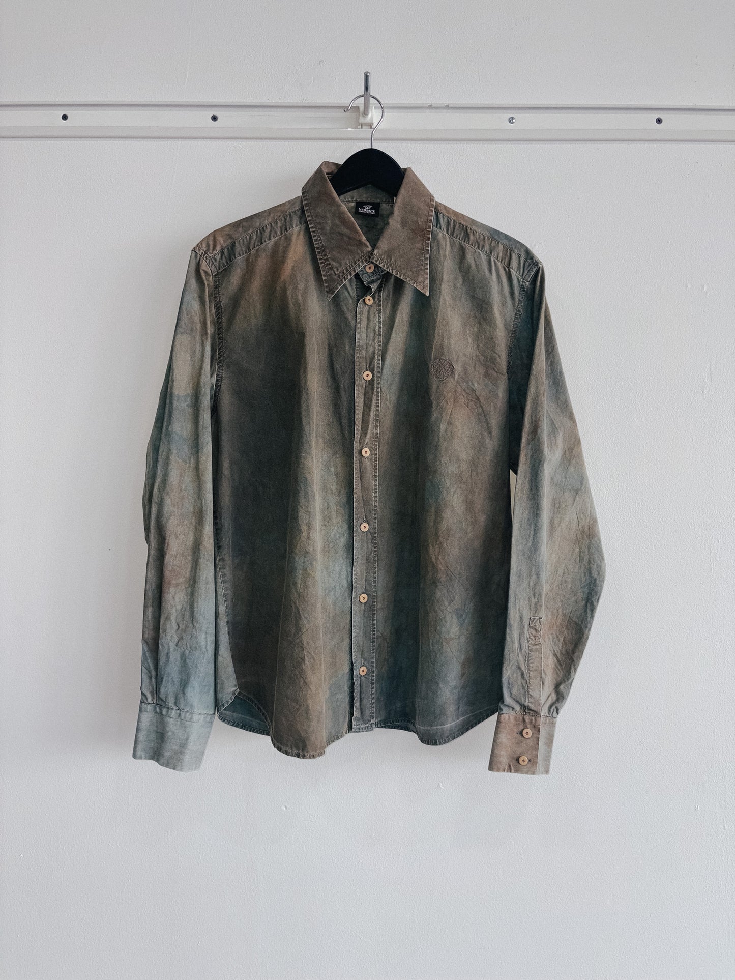 E Versace Jeans Marbled Button Up Shirt