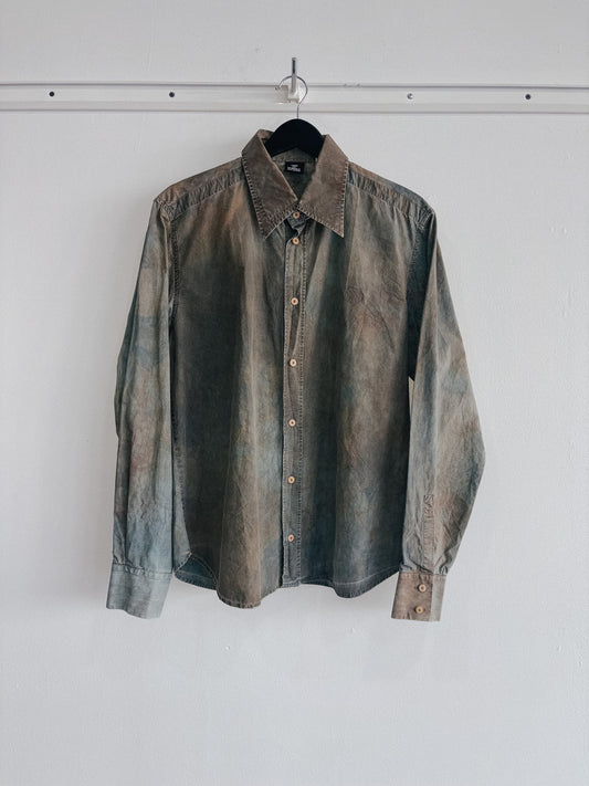 E Versace Jeans Marbled Button Up Shirt