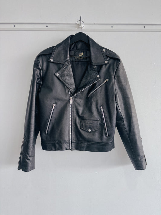 Vintage Leather Moto Jacket