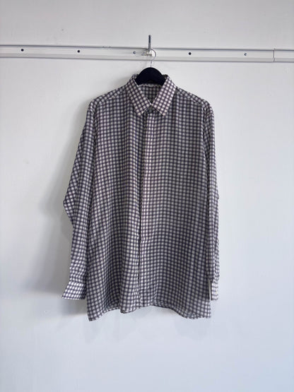 Vintage Gingham Silk Shirt