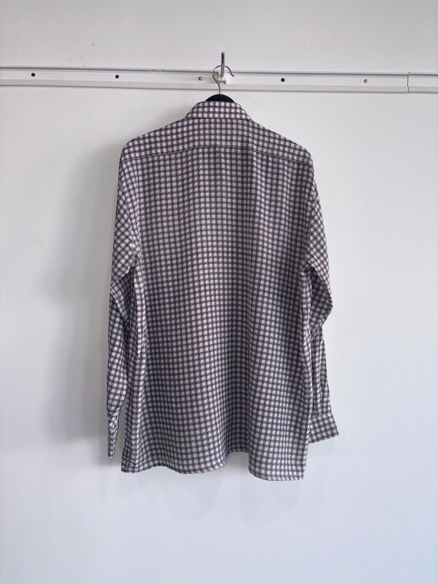 Vintage Gingham Silk Shirt