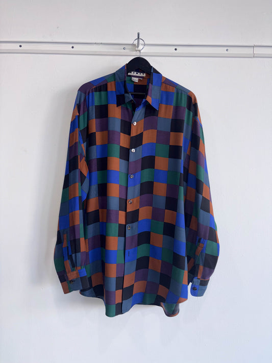 Kikit Harlequin Vintage Silk Shirt