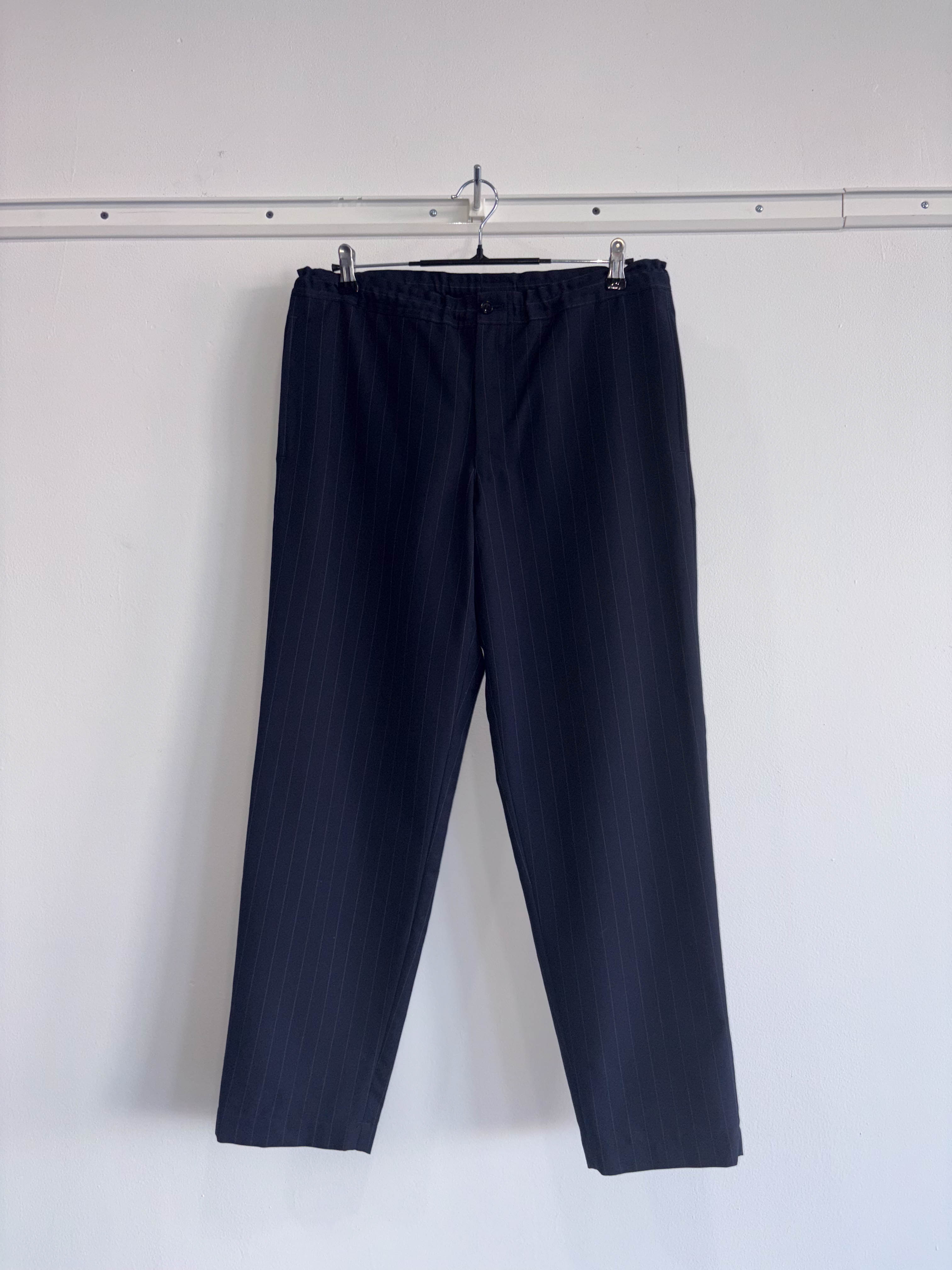 パンツ Comme des Garcons Wool Pinstripe Pants Comme des Garçons Homme Plus Men's' Lame Pinstripe Pants in Black