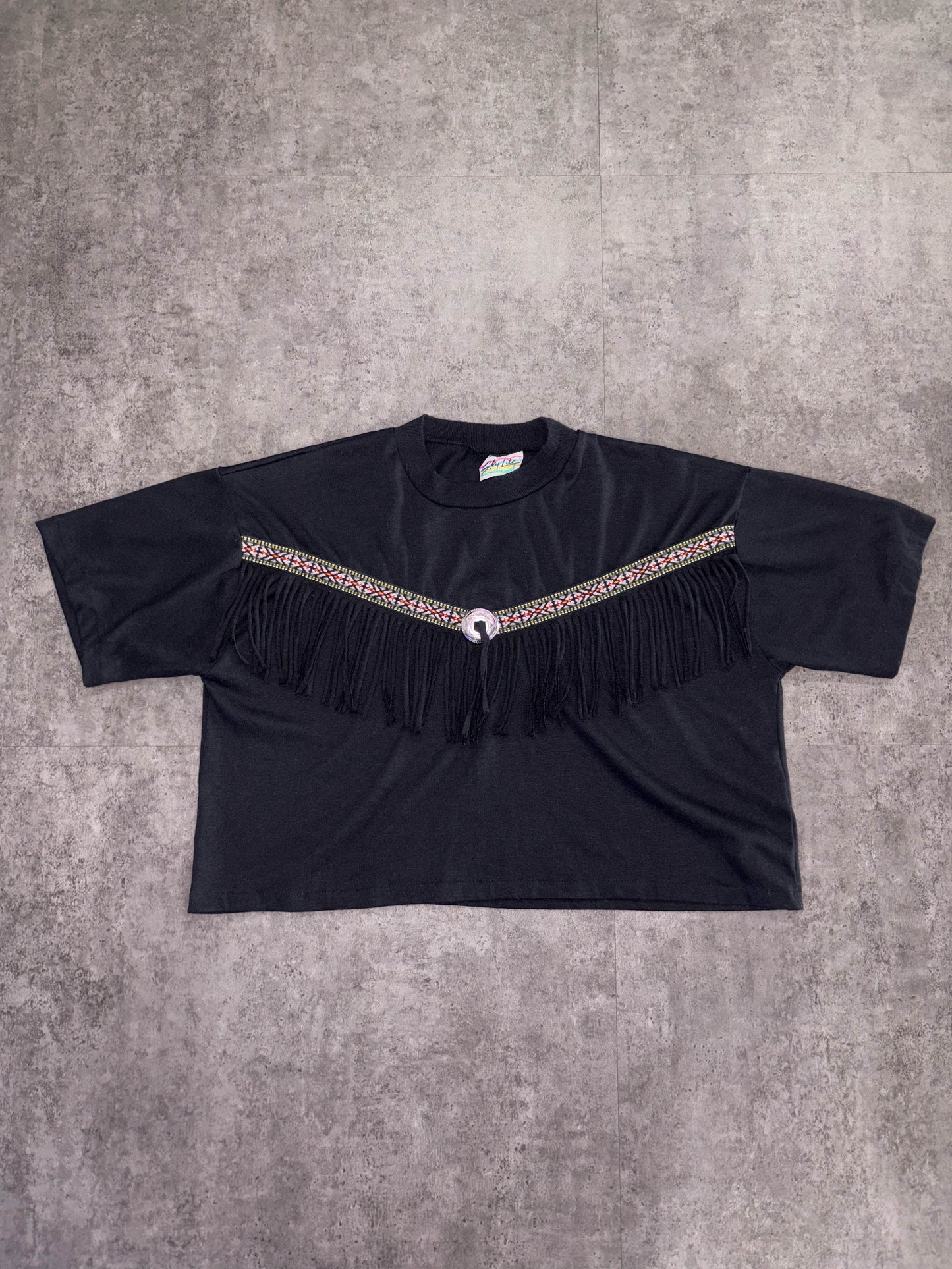 Fringe Cropped Vintage Tee