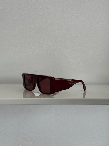 Gucci Burgundy Shield Sunglasses 1888S