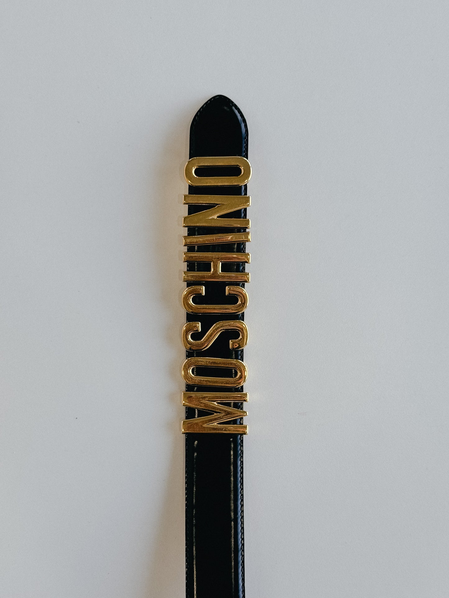 E Vintage MOSCHINO Logo Belt