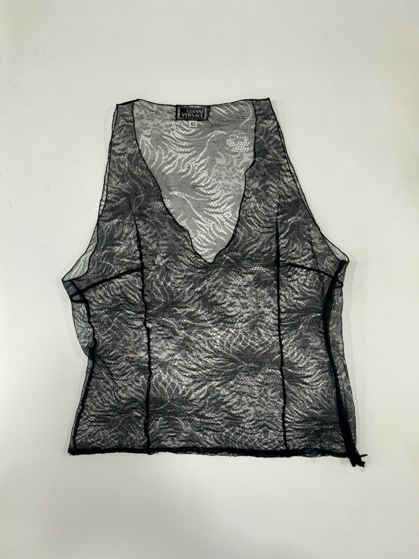 Gianni Versace Vintage Lace Shell Top