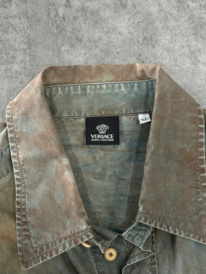E Versace Jeans Marbled Button Up Shirt
