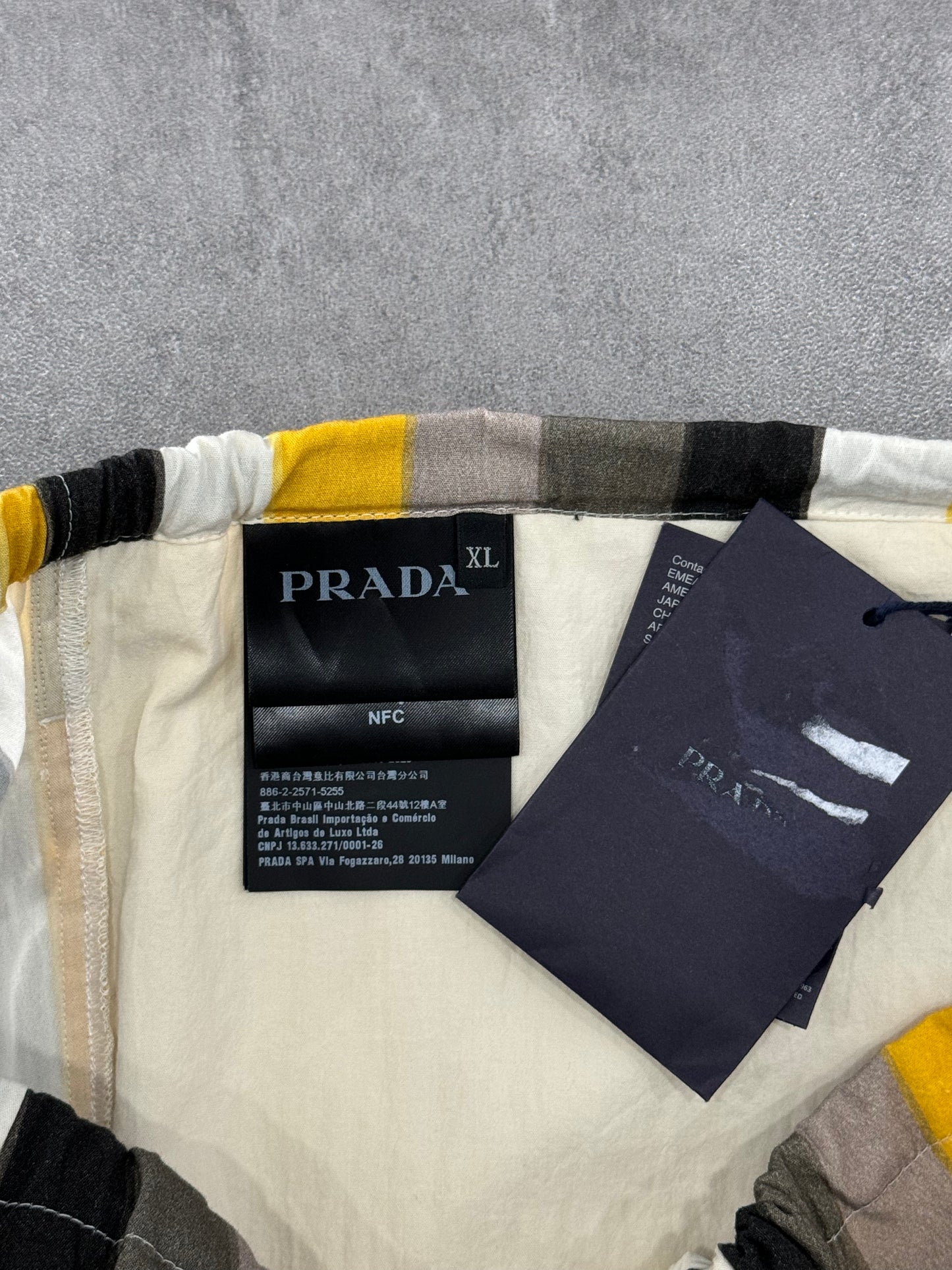 PRADA Yellow Stripe Shorts NEW