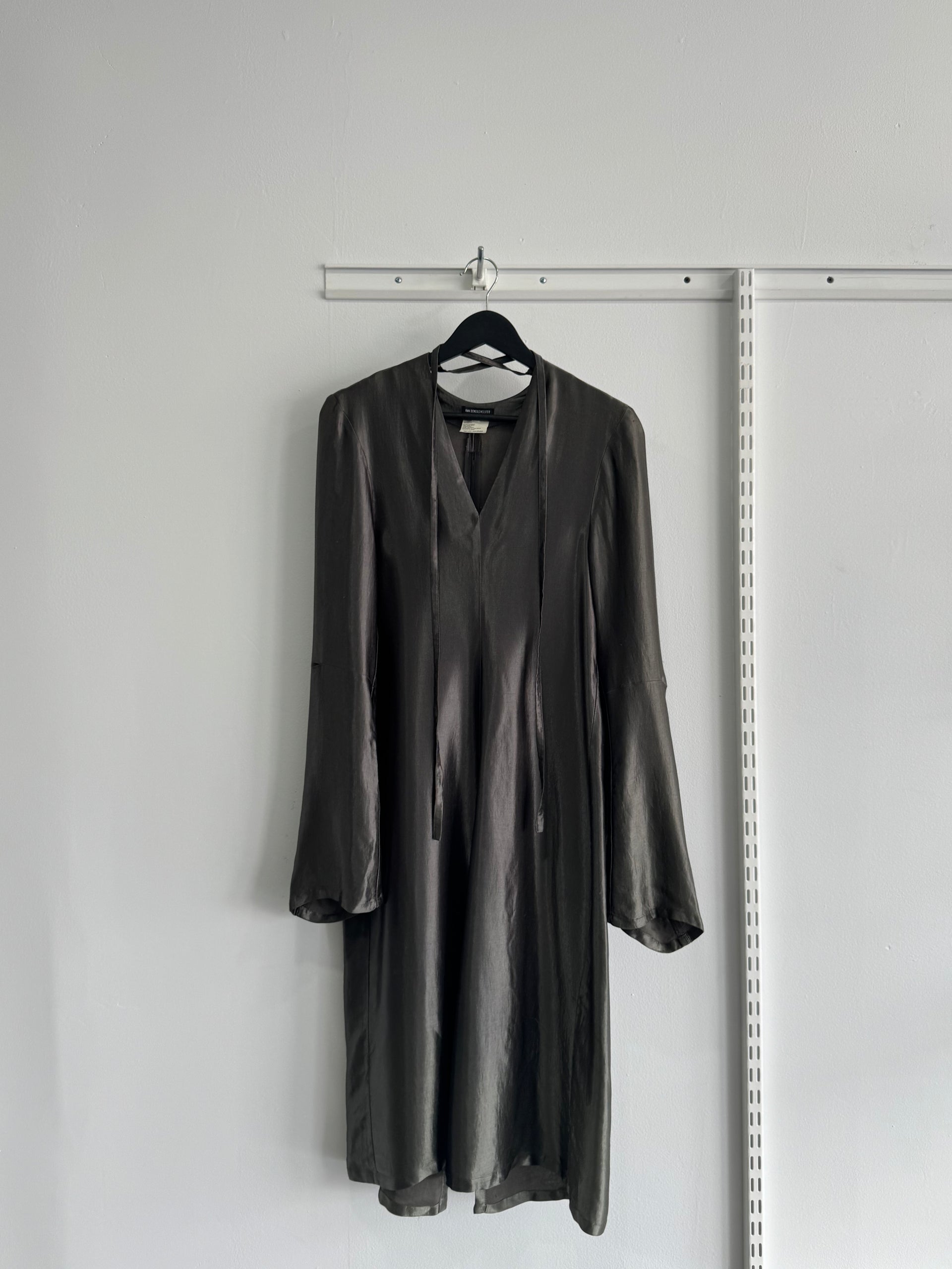 Ann Demeulemeester Vintage 1990s Green Long Sleeve Dress – Bleach