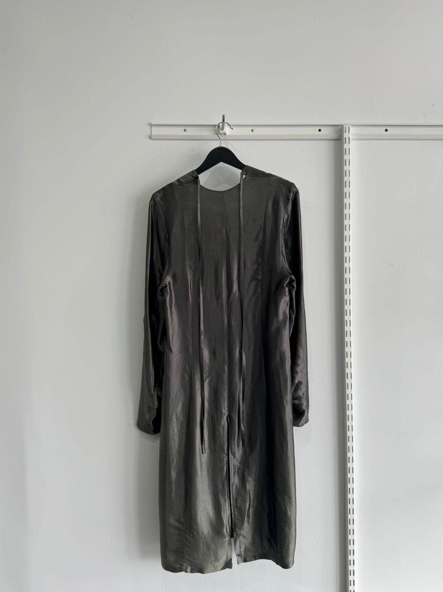 Ann Demeulemeester Vintage 1990s Green Long Sleeve Dress