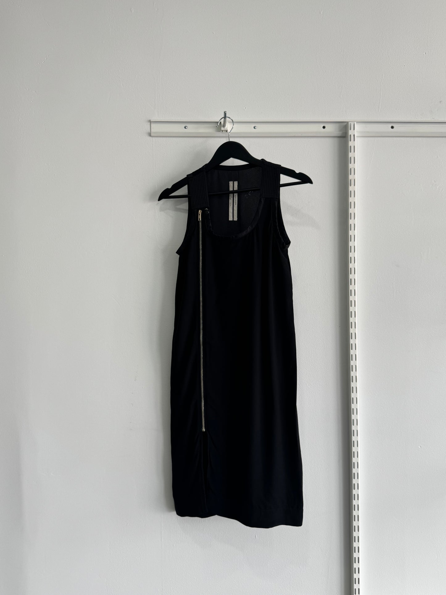 Rick Owens SS14 Black Zipper Front Dress
