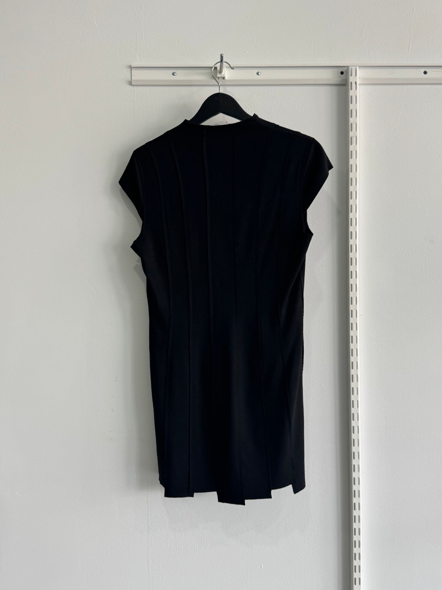 Jil Sander Navy Raw Edge Panel Dress