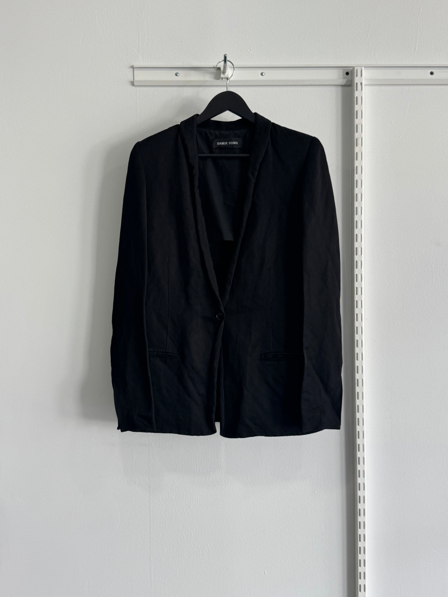 Damir Doma Black Linen Blend Blazer