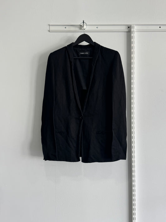 Damir Doma Black Linen Blend Blazer