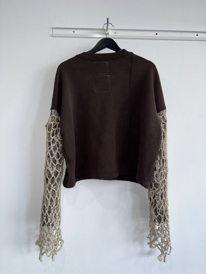 Siyousen Upcycled Mesh Sleeve Sweatshirt