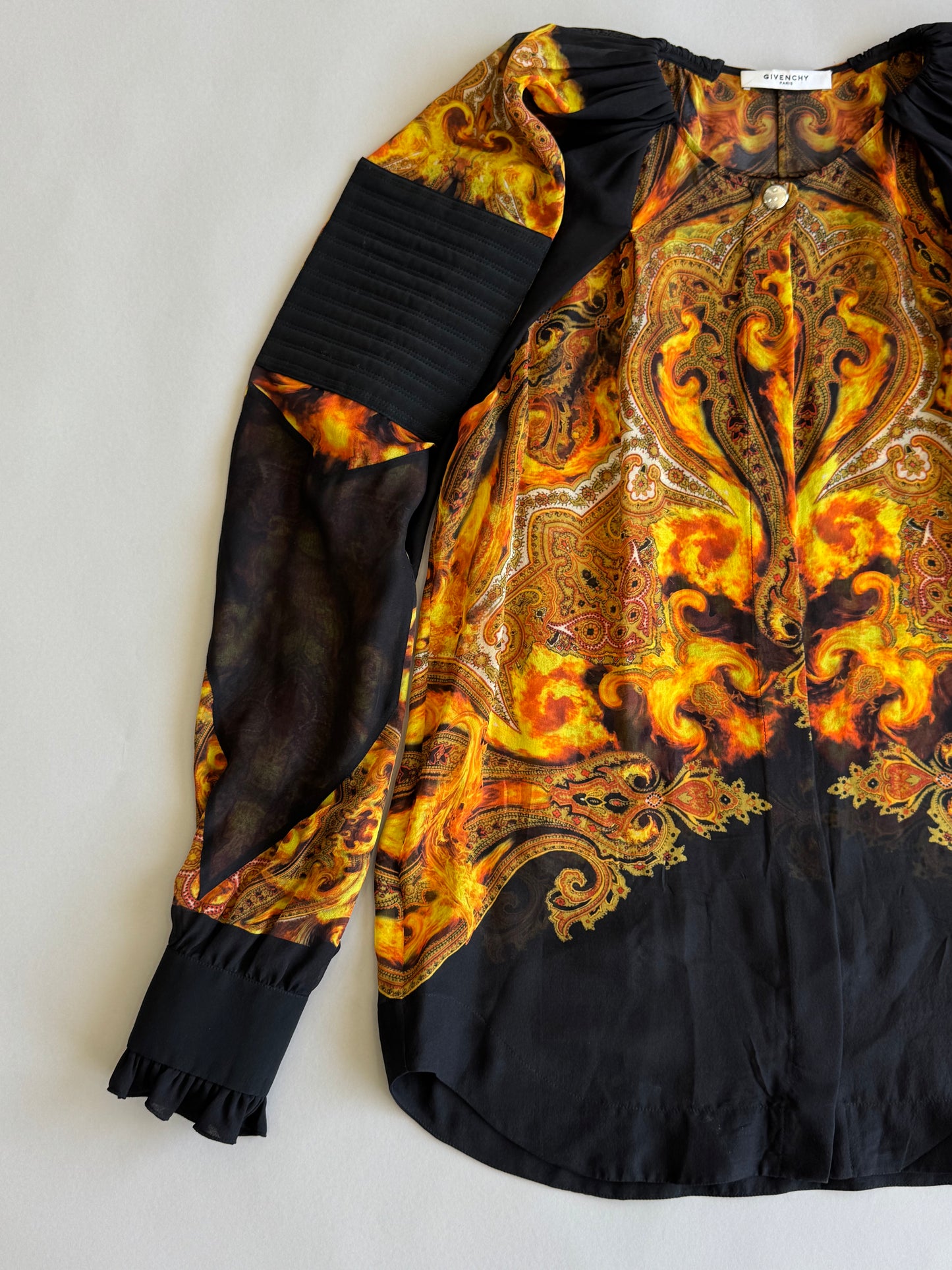 Givenchy FW13 Silk Paisley Flame Top