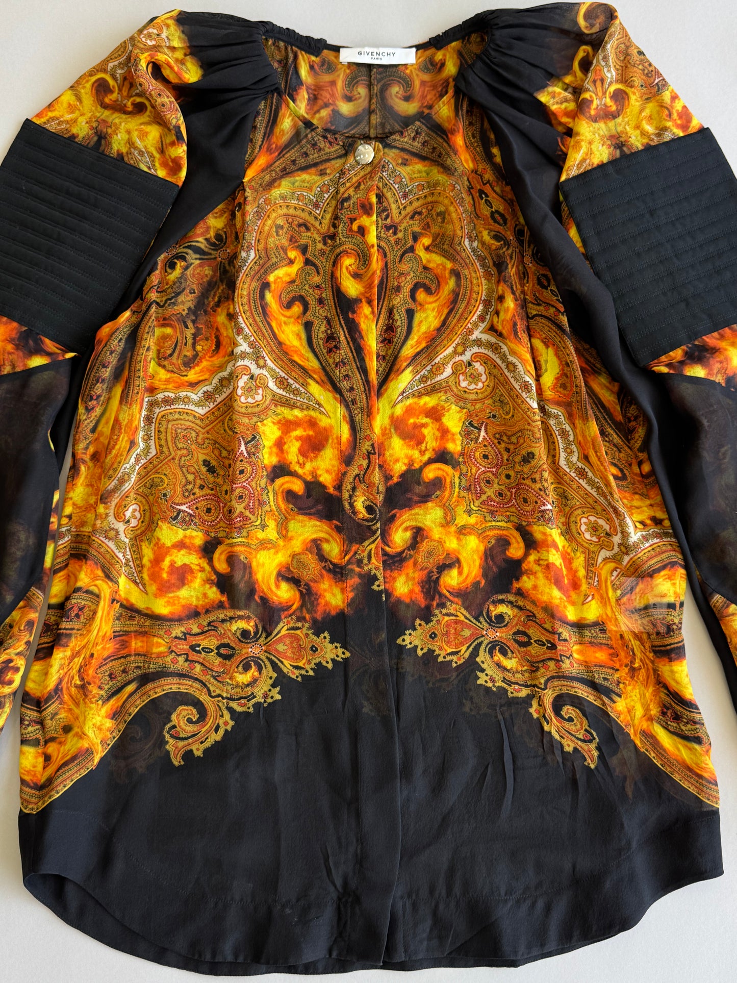 Givenchy FW13 Silk Paisley Flame Top