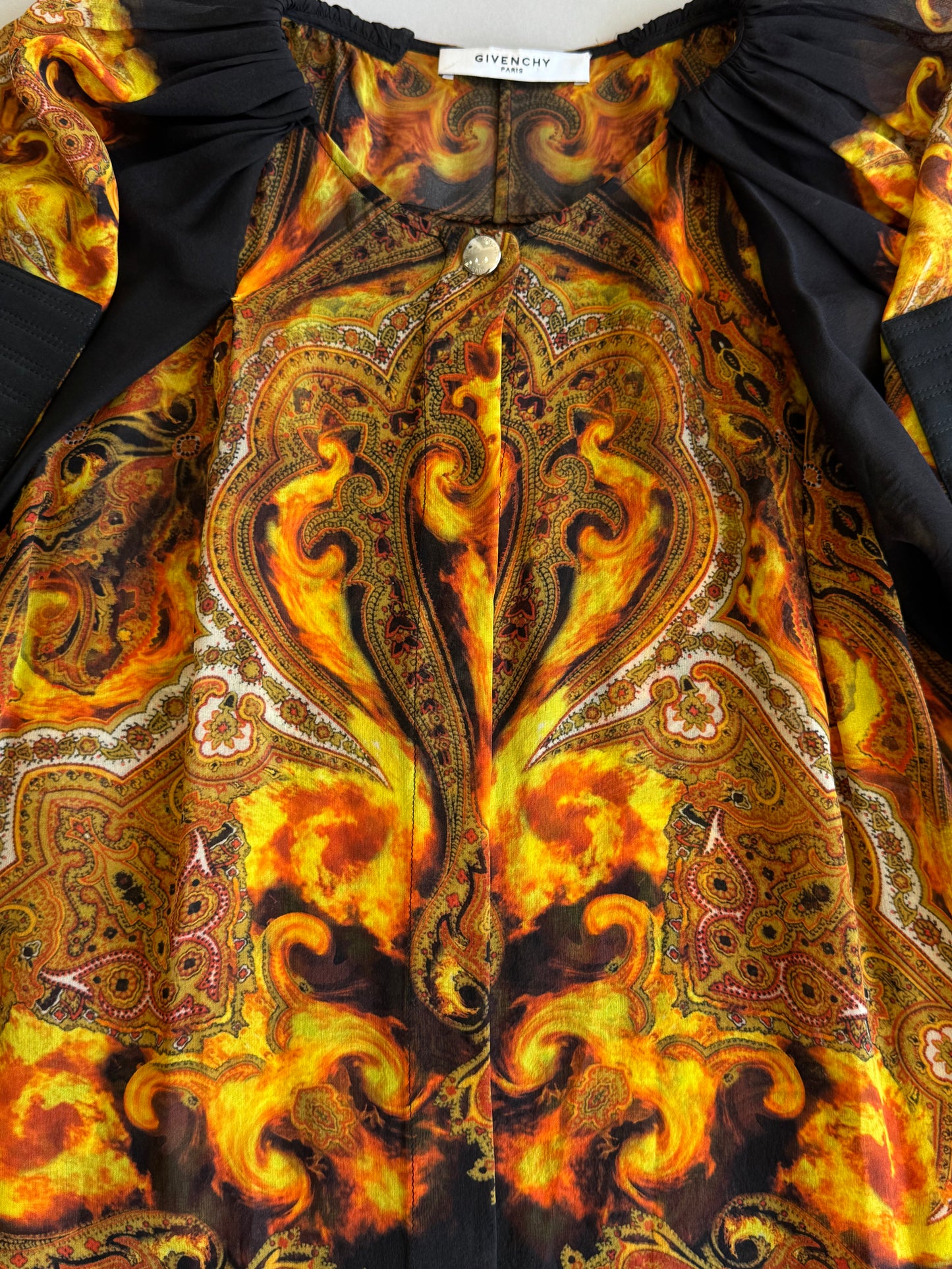 Givenchy FW13 Silk Paisley Flame Top