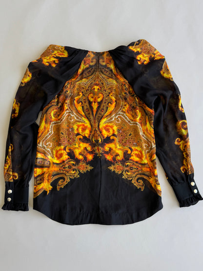 Givenchy FW13 Silk Paisley Flame Top