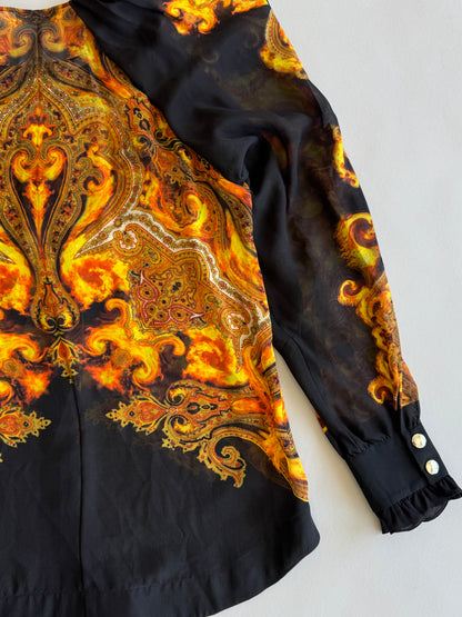 Givenchy FW13 Silk Paisley Flame Top