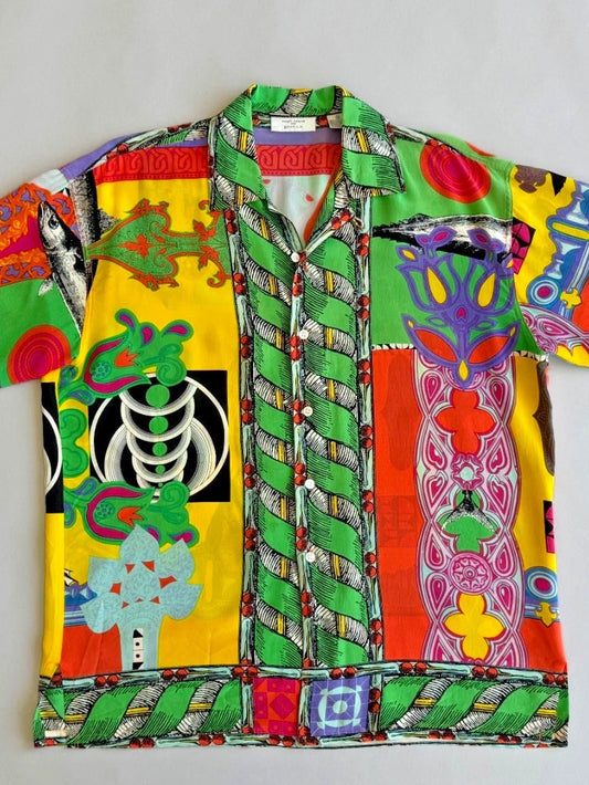 Vintage Timney-Fowler Psychedelic Print Silk Shirt